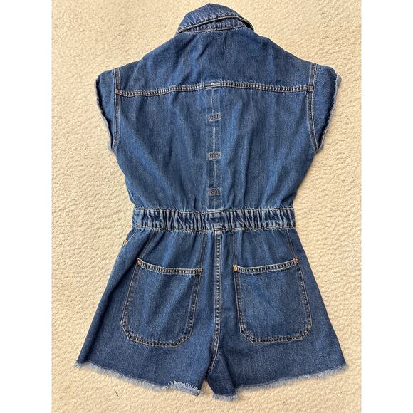 We The Free Womens Denim Shortalls Romper Size XS - Picture 9 of 9
